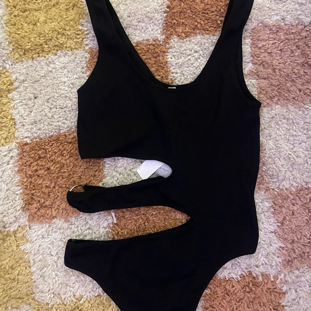 Forever 21 Black Cutout Bodysuit